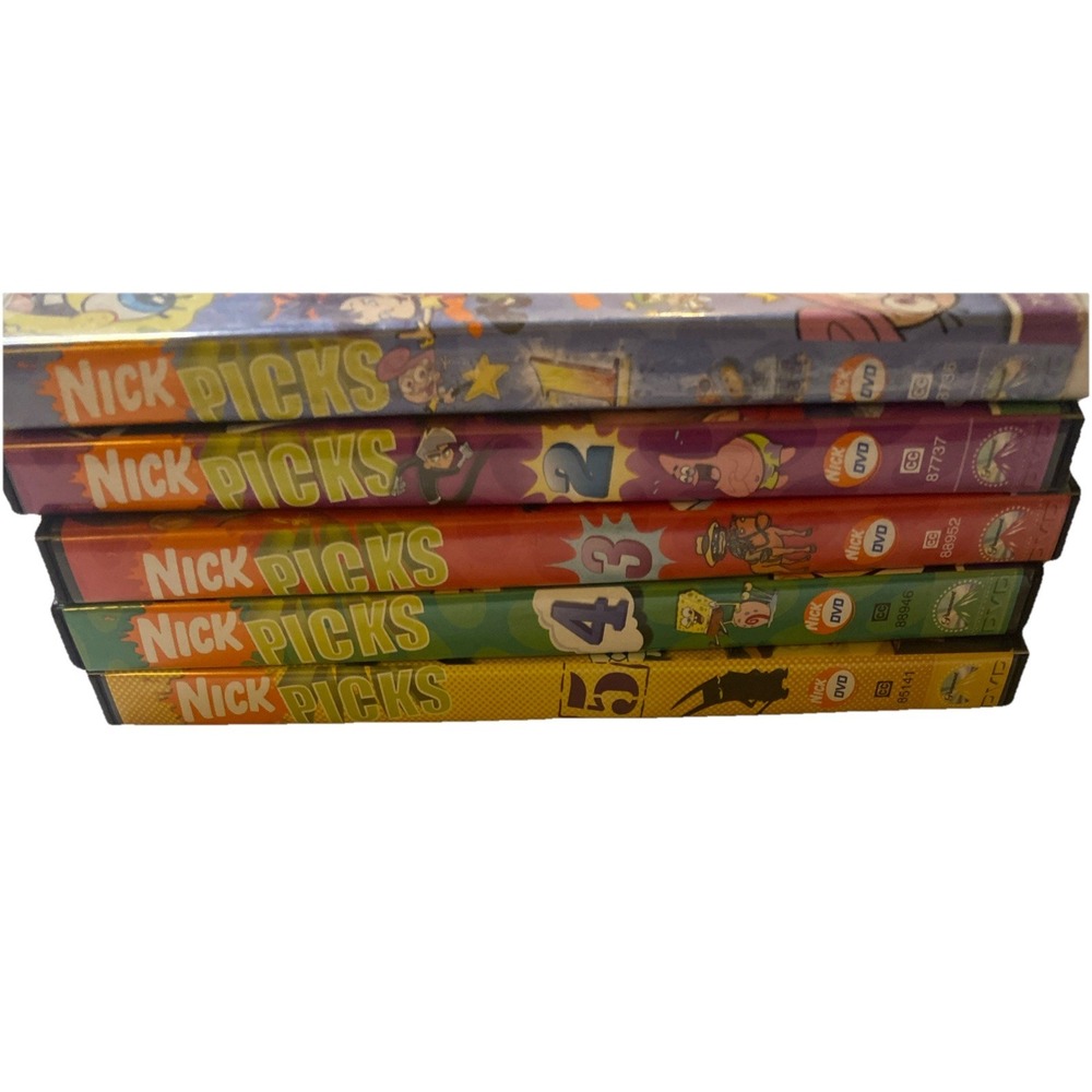 Nick Picks Dvd Volume 1-5 DVDs 1 2 3 4 5 Vtg 2006 Oddparents SpongeBob Neutron